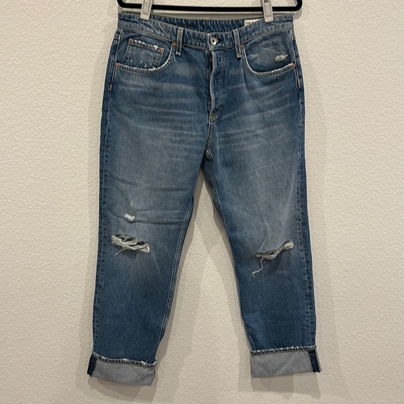 rag and bone mid rise boyfriend jeans size 30